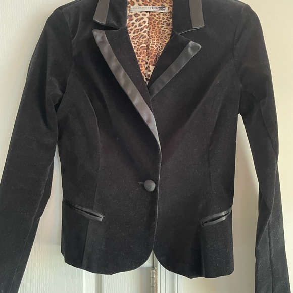 Necessary Objects Black Velvet Blazer Jacket size M - Picture 2 of 6